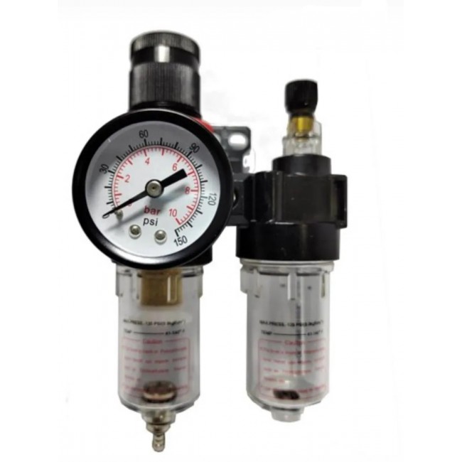 Conjunto Preparação de Ar 1/2" c/manômetro (lubrefil)