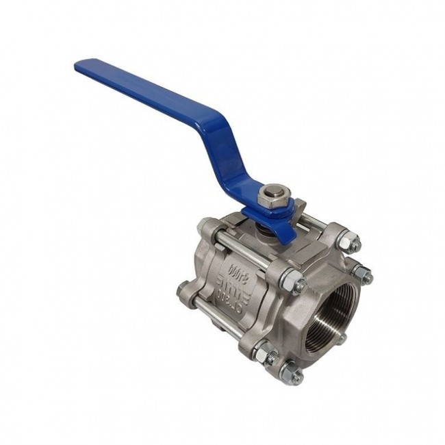 Válvula Esfera Tripartida Aço Carbono 300# S1000 PP TR BSP 1"